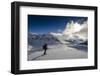 A Hiker Photographing the Winter Landscape (Val D'Ayas, Valle D'Aosta)-ClickAlps-Framed Photographic Print