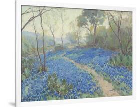 A Hillside of Bluebonnets - Early Morning, Near San Antonio Texas-null-Framed Giclee Print