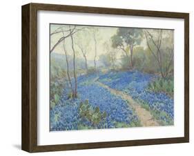 A Hillside of Bluebonnets - Early Morning, Near San Antonio Texas-null-Framed Giclee Print