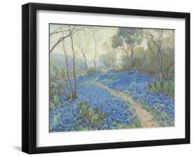 A Hillside of Bluebonnets - Early Morning, Near San Antonio Texas-null-Framed Giclee Print