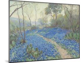 A Hillside of Bluebonnets - Early Morning, Near San Antonio Texas-null-Mounted Giclee Print