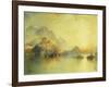 A Hillside Village at Sunset, 1918-Thomas Moran-Framed Giclee Print