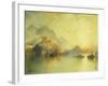 A Hillside Village at Sunset, 1918-Thomas Moran-Framed Giclee Print