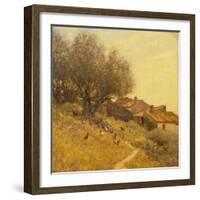 A Hillside Village in Provence-Henry Herbert La Thangue-Framed Giclee Print