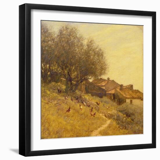 A Hillside Village in Provence-Henry Herbert La Thangue-Framed Giclee Print