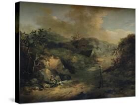 A Hillside with Tramps reposing, c1793-George Morland-Stretched Canvas