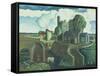 A Hilltop Church, 1930s-George Wright-Framed Stretched Canvas
