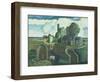 A Hilltop Church, 1930s-George Wright-Framed Giclee Print