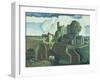 A Hilltop Church, 1930s-George Wright-Framed Giclee Print