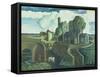 A Hilltop Church, 1930s-George Wright-Framed Stretched Canvas