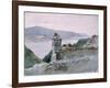 A Hilly Bay, Seen from a Wall over a Roof, 19Th Century (Watercolour)-John Absolon-Framed Giclee Print