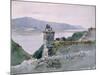 A Hilly Bay, Seen from a Wall over a Roof, 19Th Century (Watercolour)-John Absolon-Mounted Giclee Print