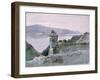 A Hilly Bay, Seen from a Wall over a Roof, 19Th Century (Watercolour)-John Absolon-Framed Giclee Print
