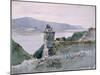 A Hilly Bay, Seen from a Wall over a Roof, 19Th Century (Watercolour)-John Absolon-Mounted Giclee Print