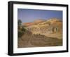 A Hilly Landscape with Arabs and a Ruined Temple (Oil)-Hubert Sattler-Framed Giclee Print