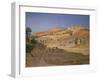 A Hilly Landscape with Arabs and a Ruined Temple (Oil)-Hubert Sattler-Framed Giclee Print