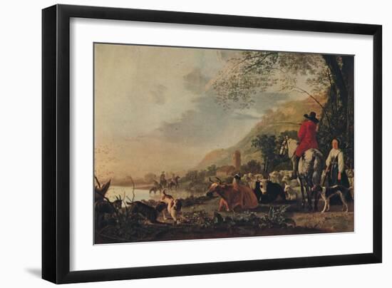 'A Hilly Landscape with Figures', c1655-Aelbert Cuyp-Framed Giclee Print