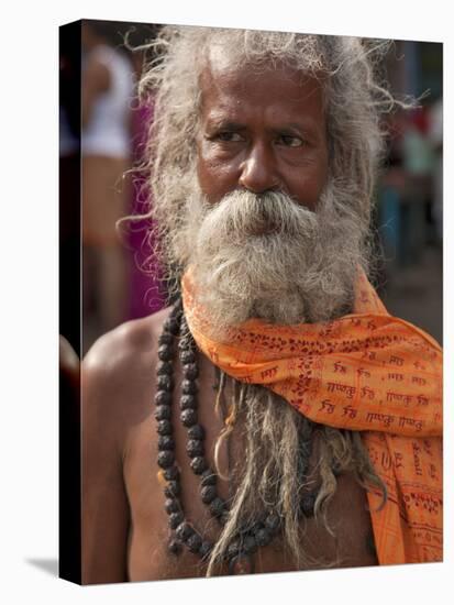 A Hindu Holy Man, or Sadhu, Near Manikula on the Outskirts of Kolkata-Nigel Pavitt-Stretched Canvas