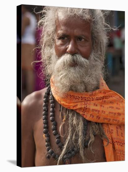 A Hindu Holy Man, or Sadhu, Near Manikula on the Outskirts of Kolkata-Nigel Pavitt-Stretched Canvas