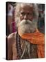 A Hindu Holy Man, or Sadhu, Near Manikula on the Outskirts of Kolkata-Nigel Pavitt-Stretched Canvas