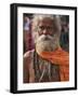 A Hindu Holy Man, or Sadhu, Near Manikula on the Outskirts of Kolkata-Nigel Pavitt-Framed Photographic Print