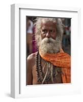 A Hindu Holy Man, or Sadhu, Near Manikula on the Outskirts of Kolkata-Nigel Pavitt-Framed Photographic Print