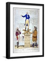 A Hint for Another Statue - Or, a Sketch of a Modern Weather Cock, 1804-Isaac Cruikshank-Framed Giclee Print