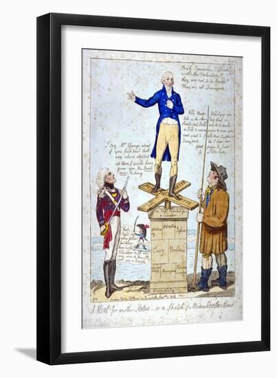 A Hint for Another Statue - Or, a Sketch of a Modern Weather Cock, 1804-Isaac Cruikshank-Framed Giclee Print