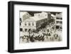 A Hive of Activity on a Main Street in Hamilton, Bermuda-null-Framed Photographic Print