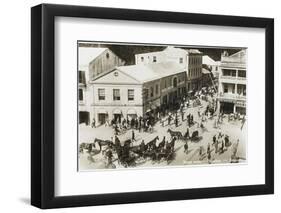 A Hive of Activity on a Main Street in Hamilton, Bermuda-null-Framed Photographic Print