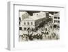 A Hive of Activity on a Main Street in Hamilton, Bermuda-null-Framed Photographic Print