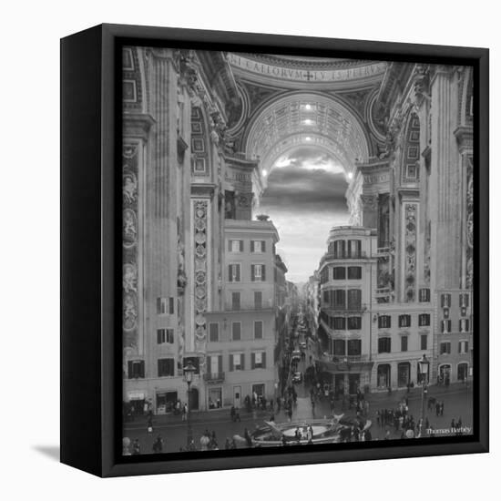 A Hole in the Wall-Thomas Barbey-Framed Stretched Canvas