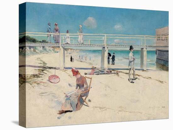 A Holiday at Mentone, 1888-Charles Edward Conder-Stretched Canvas