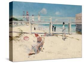 A Holiday at Mentone-Charles Conder-Stretched Canvas