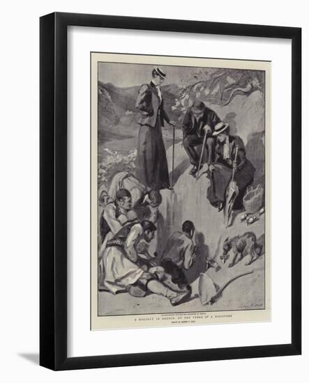 A Holiday in Greece, on the Verge of a Discovery-Sydney Prior Hall-Framed Giclee Print