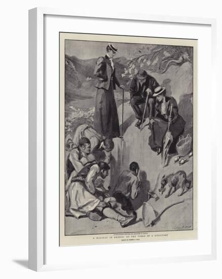 A Holiday in Greece, on the Verge of a Discovery-Sydney Prior Hall-Framed Giclee Print