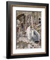 A Holy Woman Wipes the Face of Jesus, Illustration for 'The Life of Christ', C.1886-94-James Tissot-Framed Giclee Print