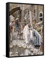 A Holy Woman Wipes the Face of Jesus, Illustration for 'The Life of Christ', C.1886-94-James Tissot-Framed Stretched Canvas