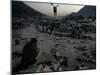 A Homeless Pakistani Earthquake Survivor Sits on the Roadside-null-Mounted Photographic Print