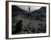 A Homeless Pakistani Earthquake Survivor Sits on the Roadside-null-Framed Photographic Print