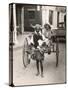 A Horned Rickshaw Man in Bulawayo, Southern Rhodesia (Now Zimbabwe)-null-Stretched Canvas