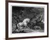 A Horse Affrighted by a Lion, Engraved by the Artist, 1777 (Etching)-George Stubbs-Framed Giclee Print