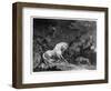 A Horse Affrighted by a Lion, Engraved by the Artist, 1777 (Etching)-George Stubbs-Framed Premium Giclee Print