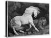 A Horse Affrighted by a Lion, Engraved by the Artist, 1788 (Etching)-George Stubbs-Stretched Canvas