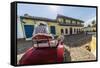 A horse-drawn cart known locally as a coche in Plaza Mayor, Trinidad, UNESCO World Heritage Site, C-Michael Nolan-Framed Stretched Canvas