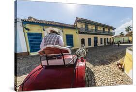 A horse-drawn cart known locally as a coche in Plaza Mayor, Trinidad, UNESCO World Heritage Site, C-Michael Nolan-Stretched Canvas