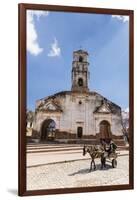 A horse-drawn cart known locally as a coche, Trinidad, UNESCO World Heritage Site, Cuba, West Indie-Michael Nolan-Framed Photographic Print