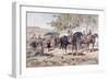 A Horse Drawn Public Diligence, or Coach, of the 17th Century with Mounted Escort, 1886-Armand Jean Heins-Framed Giclee Print