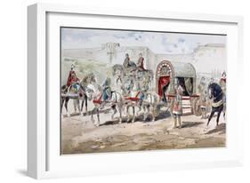 A Horse-Drawn Royal Coach of the 9th Century, 1886-Armand Jean Heins-Framed Giclee Print