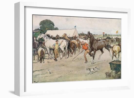 A Horse Fair... 'There Was a Great Deal of Bargaining, Running Up, and Beating Down'-Cecil Aldin-Framed Giclee Print